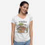 Ramen With My Neighbor-Womens-V-Neck-Tee-GODZILLARGE