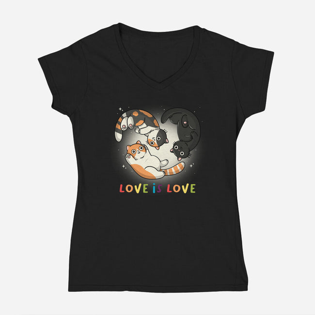 Love Is Always Love-Womens-V-Neck-Tee-Freecheese