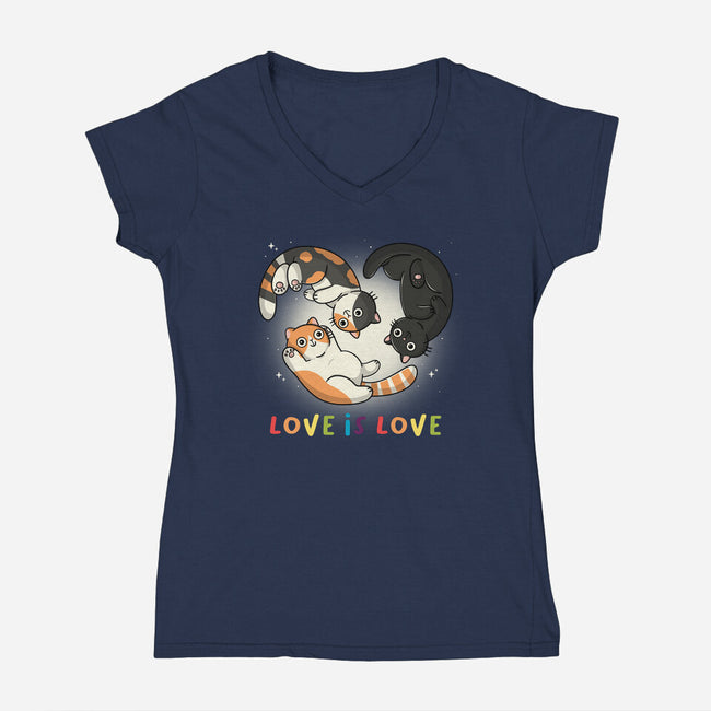 Love Is Always Love-Womens-V-Neck-Tee-Freecheese