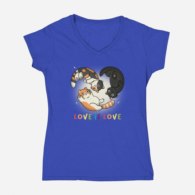 Love Is Always Love-Womens-V-Neck-Tee-Freecheese