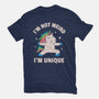 I'm Not Weird I'm Unique-Womens-Basic-Tee-brunopires