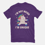I'm Not Weird I'm Unique-Womens-Fitted-Tee-brunopires