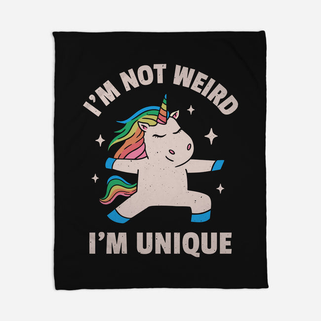 I'm Not Weird I'm Unique-None-Fleece-Blanket-brunopires