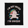I'm Not Weird I'm Unique-None-Fleece-Blanket-brunopires