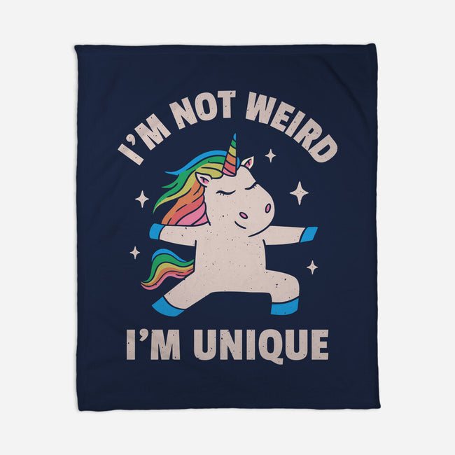 I'm Not Weird I'm Unique-None-Fleece-Blanket-brunopires