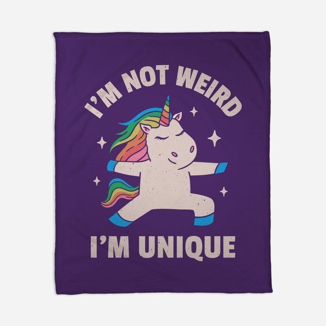 I'm Not Weird I'm Unique-None-Fleece-Blanket-brunopires