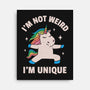 I'm Not Weird I'm Unique-None-Stretched-Canvas-brunopires