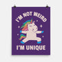 I'm Not Weird I'm Unique-None-Matte-Poster-brunopires