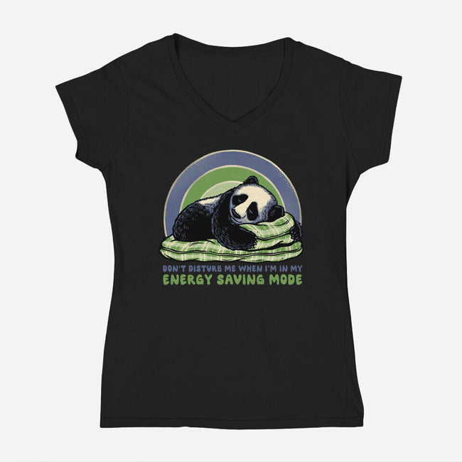 In My Energy Saving Mode-Womens-V-Neck-Tee-glitchygorilla