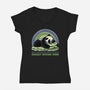 In My Energy Saving Mode-Womens-V-Neck-Tee-glitchygorilla