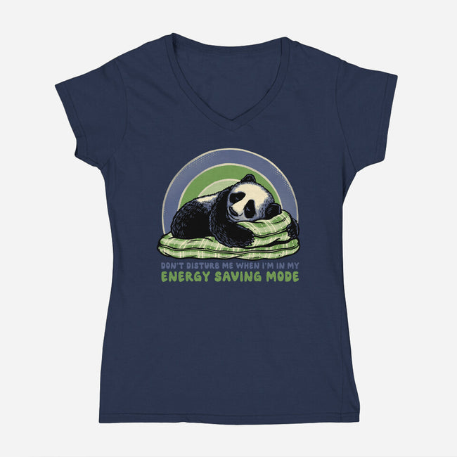 In My Energy Saving Mode-Womens-V-Neck-Tee-glitchygorilla
