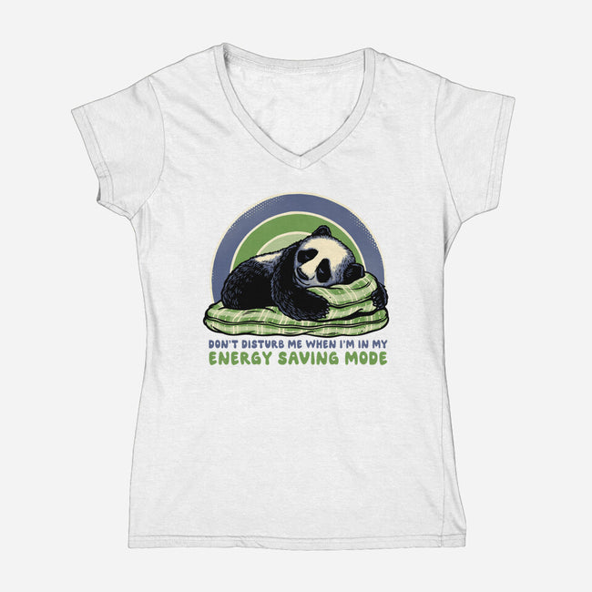 In My Energy Saving Mode-Womens-V-Neck-Tee-glitchygorilla