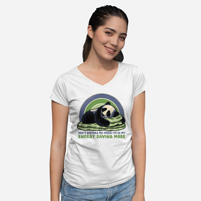 In My Energy Saving Mode-Womens-V-Neck-Tee-glitchygorilla