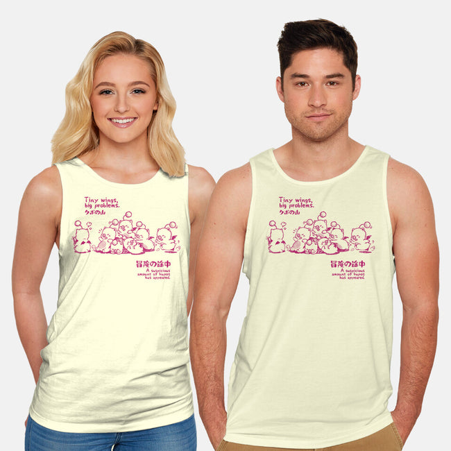 Tiny Wings Big Problems-Unisex-Basic-Tank-Arigatees