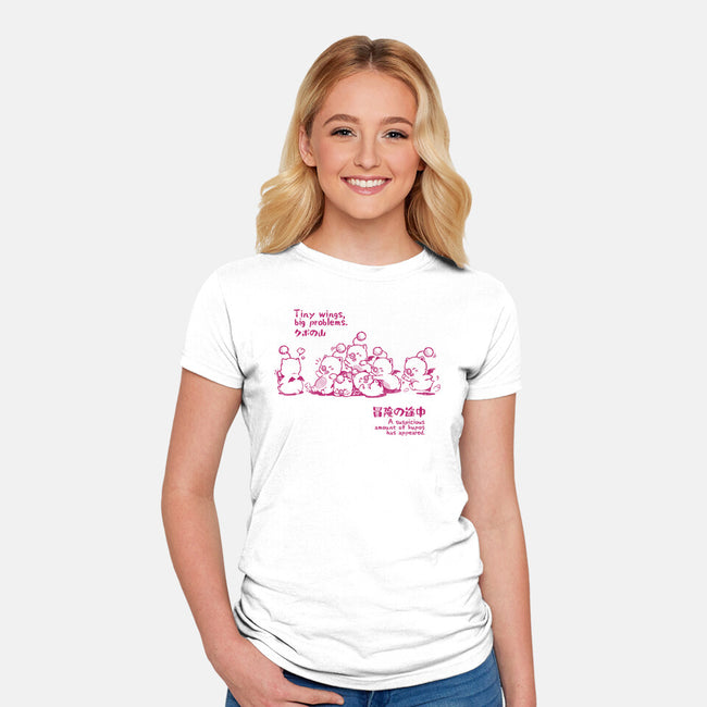 Tiny Wings Big Problems-Womens-Fitted-Tee-Arigatees