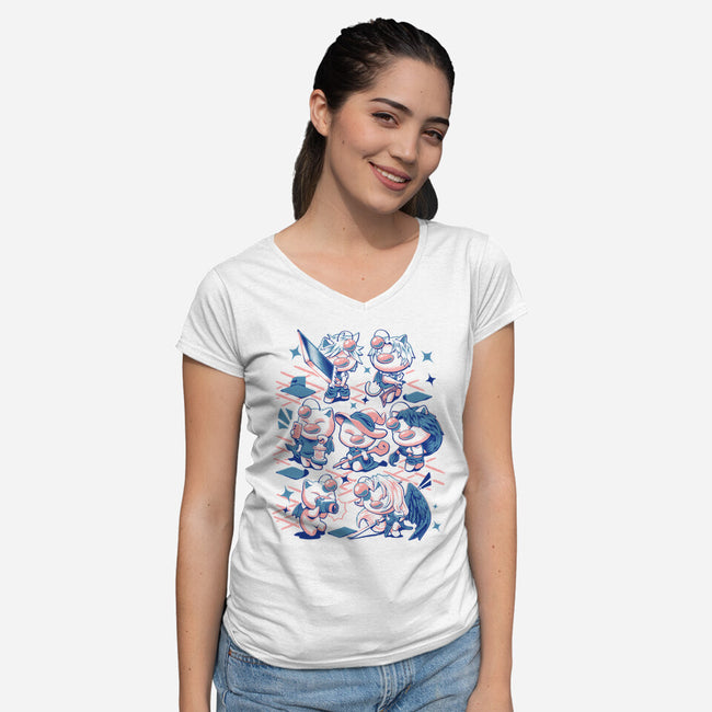 Fantasy Cosplay Con-Womens-V-Neck-Tee-Arigatees