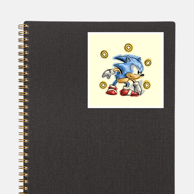 Water Hedgehog-None-Glossy-Sticker-nickzzarto