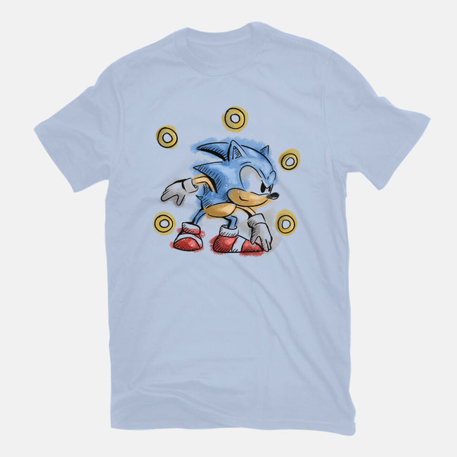 Water Hedgehog-Mens-Heavyweight-Tee-nickzzarto