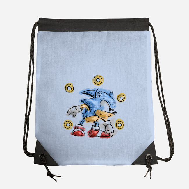 Water Hedgehog-None-Drawstring-Bag-nickzzarto