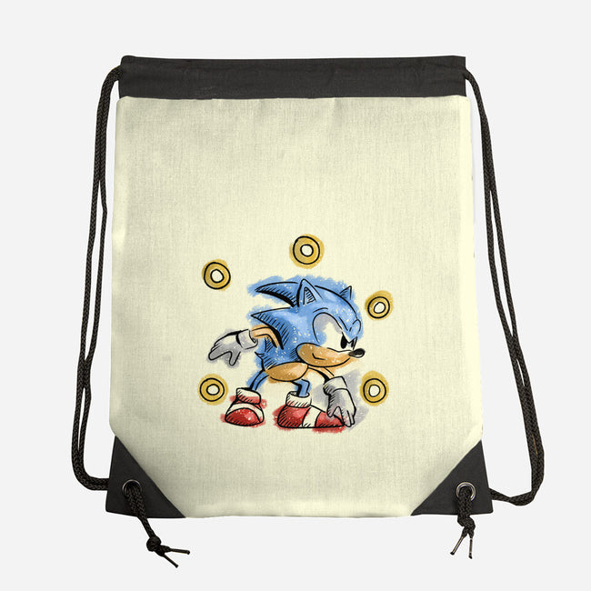 Water Hedgehog-None-Drawstring-Bag-nickzzarto