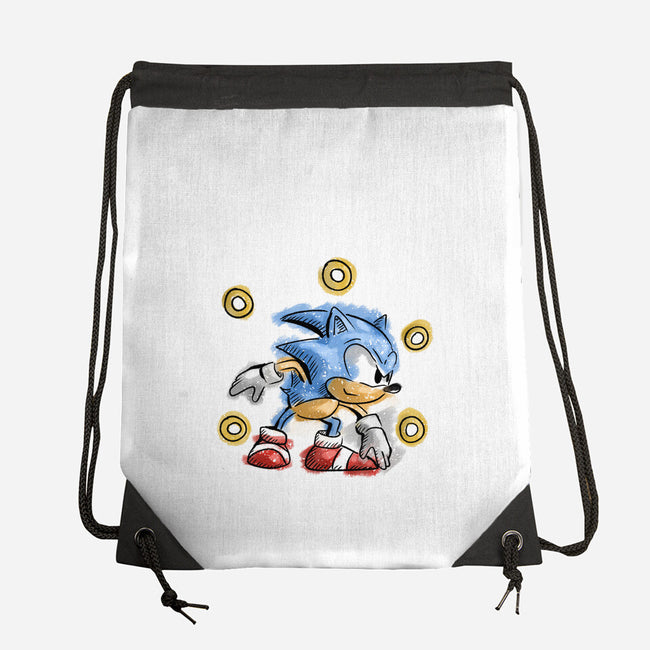 Water Hedgehog-None-Drawstring-Bag-nickzzarto