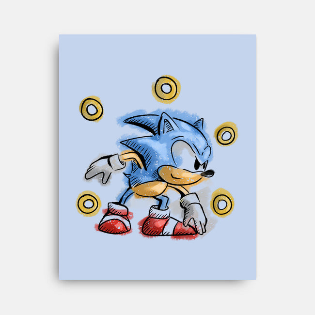 Water Hedgehog-None-Stretched-Canvas-nickzzarto