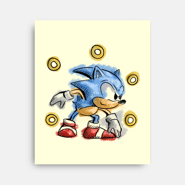 Water Hedgehog-None-Stretched-Canvas-nickzzarto