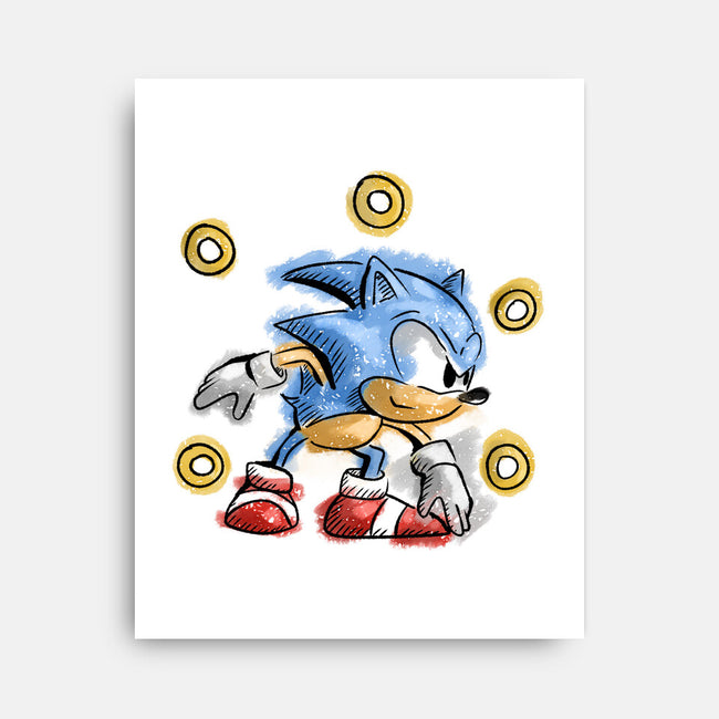 Water Hedgehog-None-Stretched-Canvas-nickzzarto