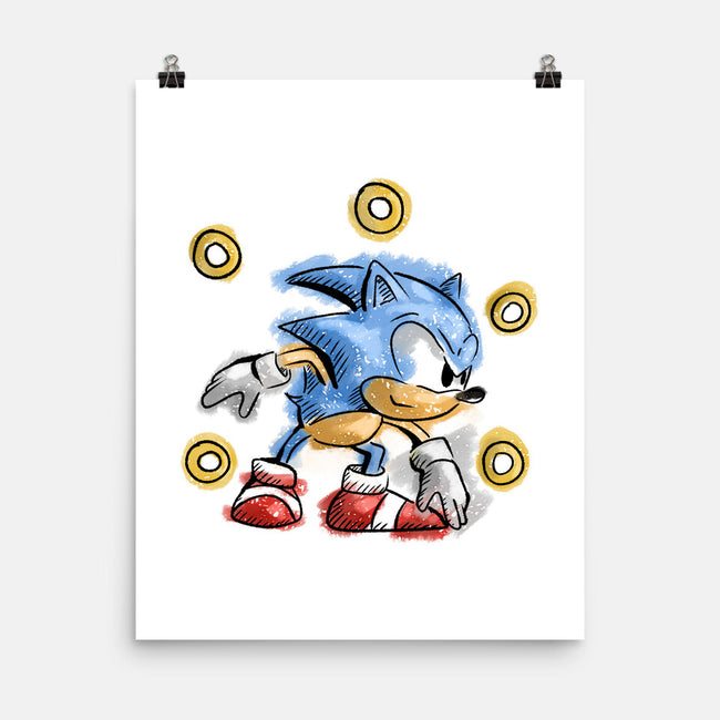 Water Hedgehog-None-Matte-Poster-nickzzarto