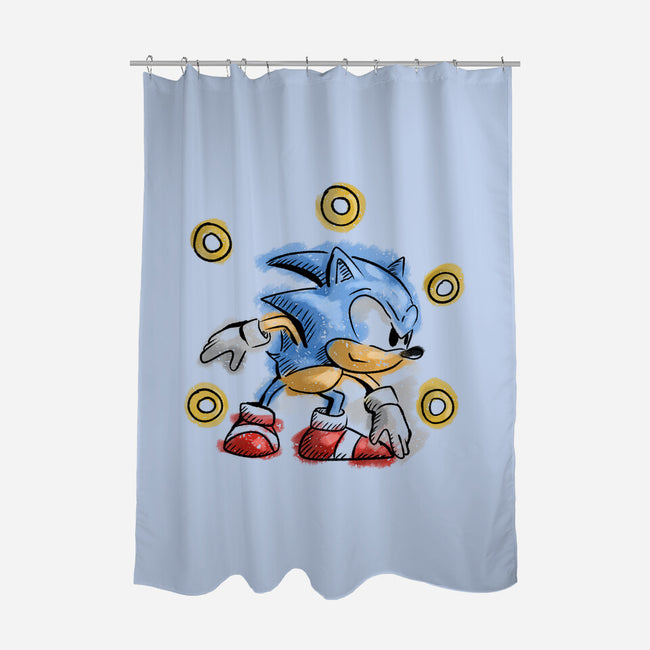 Water Hedgehog-None-Polyester-Shower Curtain-nickzzarto