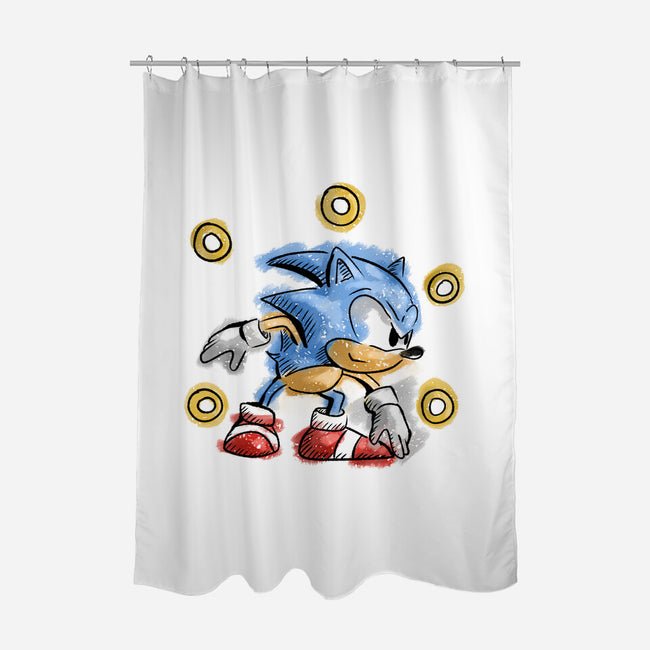 Water Hedgehog-None-Polyester-Shower Curtain-nickzzarto
