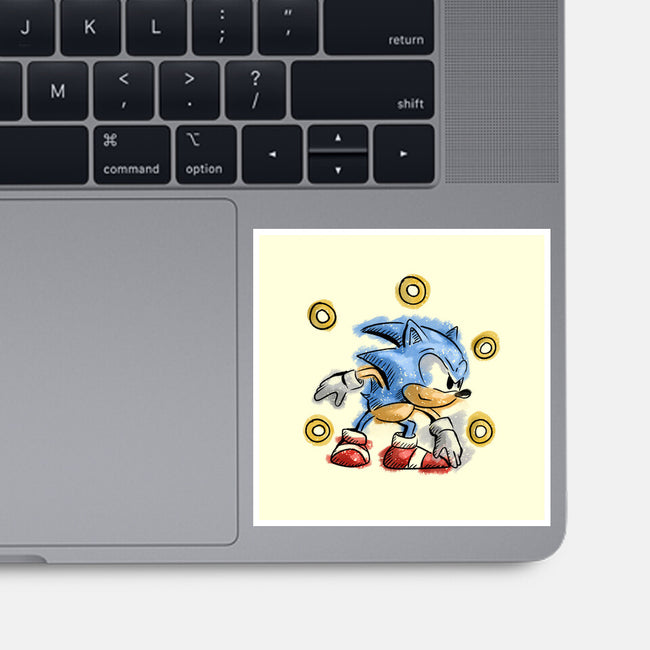 Water Hedgehog-None-Glossy-Sticker-nickzzarto