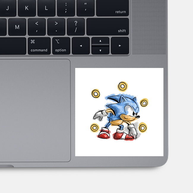 Water Hedgehog-None-Glossy-Sticker-nickzzarto