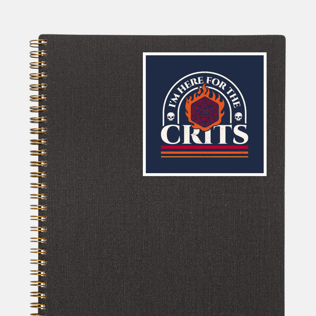 Here For The Crits-None-Glossy-Sticker-sachpica