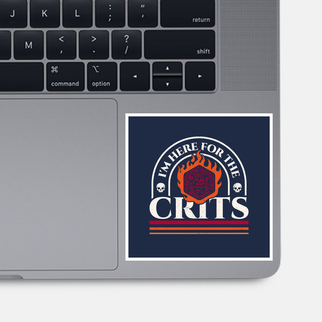Here For The Crits-None-Glossy-Sticker-sachpica