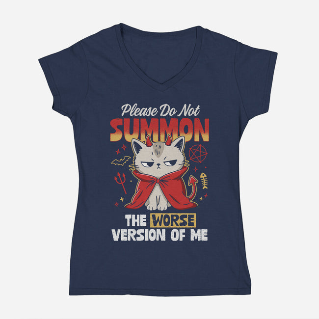 The Worse Version Of Me-Womens-V-Neck-Tee-Popnotic