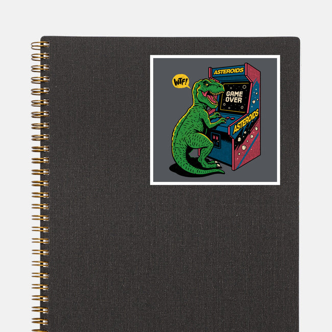 Game Over Dino-None-Glossy-Sticker-Popnotic