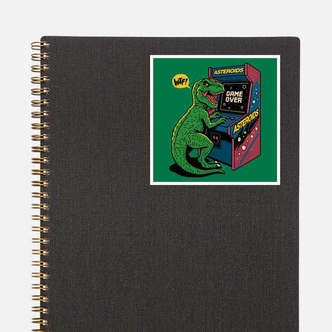 Game Over Dino-None-Glossy-Sticker-Popnotic