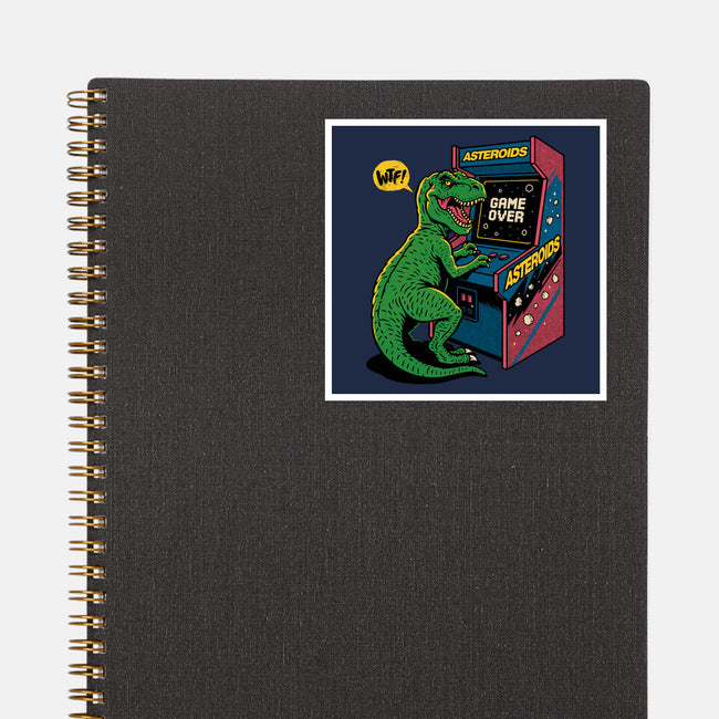 Game Over Dino-None-Glossy-Sticker-Popnotic
