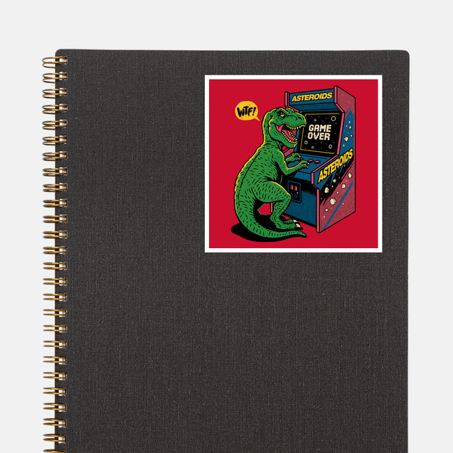 Game Over Dino-None-Glossy-Sticker-Popnotic
