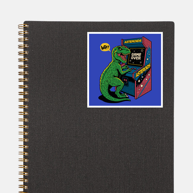 Game Over Dino-None-Glossy-Sticker-Popnotic