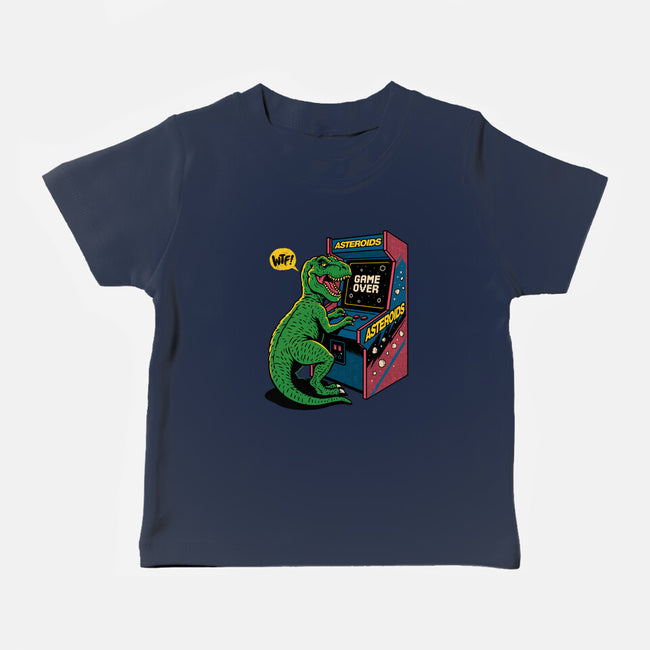 Game Over Dino-Baby-Basic-Tee-Popnotic