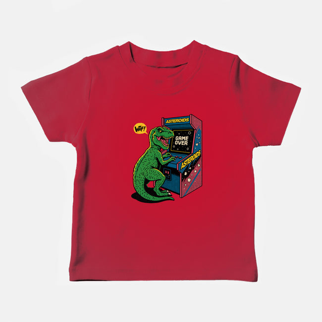 Game Over Dino-Baby-Basic-Tee-Popnotic