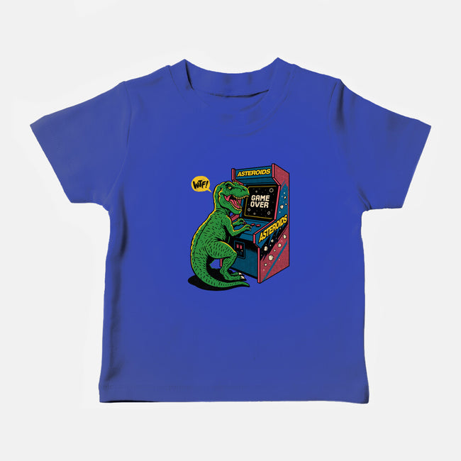 Game Over Dino-Baby-Basic-Tee-Popnotic