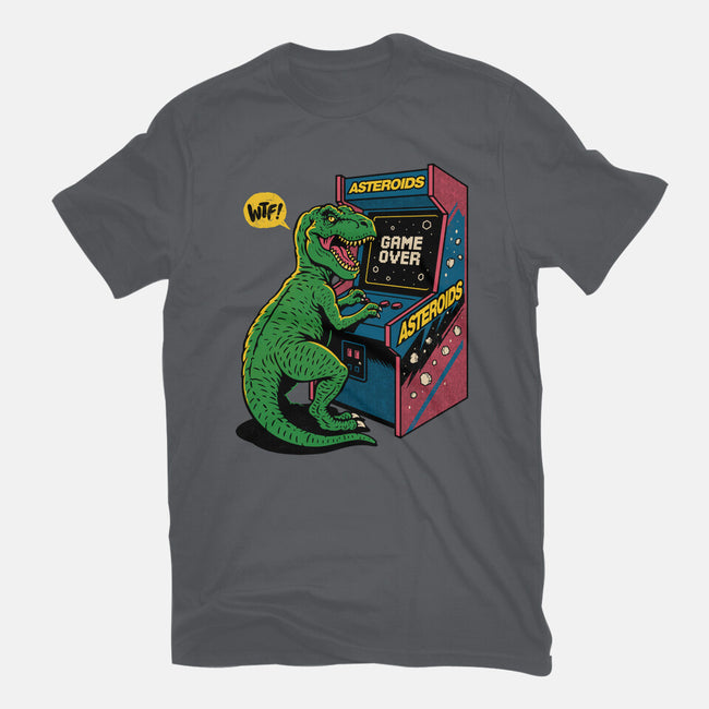 Game Over Dino-Womens-Fitted-Tee-Popnotic