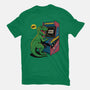 Game Over Dino-Womens-Fitted-Tee-Popnotic
