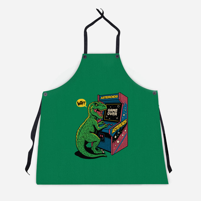 Game Over Dino-Unisex-Kitchen-Apron-Popnotic