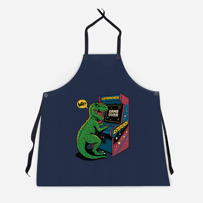 Game Over Dino-Unisex-Kitchen-Apron-Popnotic