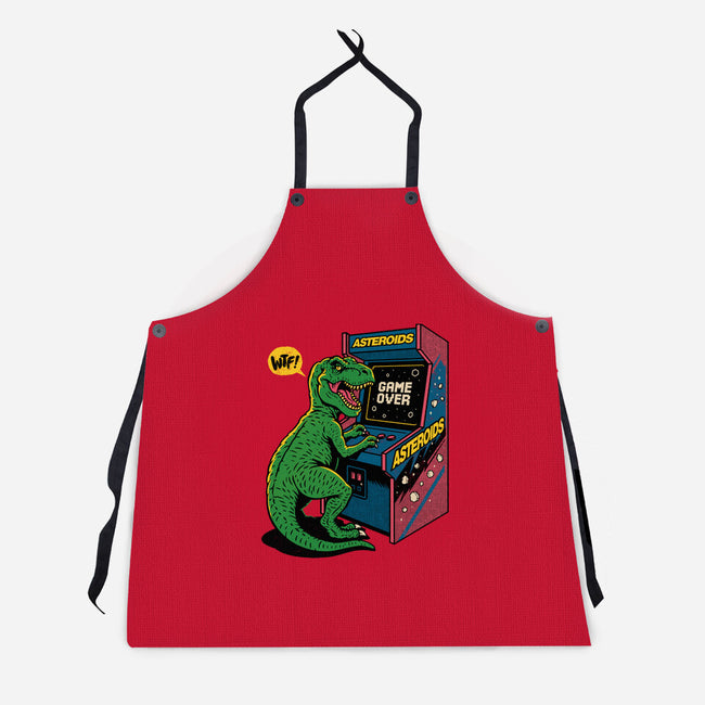 Game Over Dino-Unisex-Kitchen-Apron-Popnotic