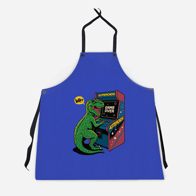 Game Over Dino-Unisex-Kitchen-Apron-Popnotic
